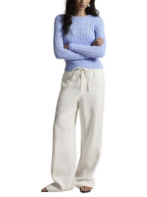 girocollo donna a trecce azzurro